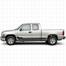 Angular Outline Door & Rocker Panel Vinyl Stripes for Chevrolet Silverado 1500 GMT800 1999-2007_4