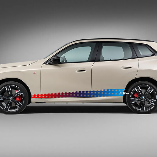 BMW X3 2024 Side Door Gradient Stripes M Decal Kit - Custom Vinyl Graphics for G01 & F25