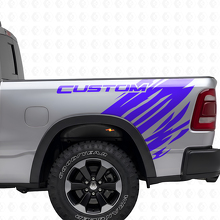 Custom Grunge Style Rear Side Vinyl Decal Kit for Dodge Ram_2