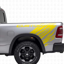 Custom Grunge Style Rear Side Vinyl Decal Kit for Dodge Ram_6