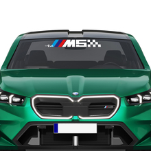 M logo Racing Checkered Windshield Decal for BMW 5 Series G60 M5 G90 4