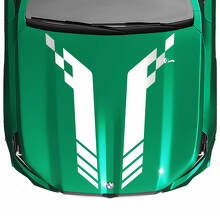 L Stripes Racing Checkered Hood Decal for BMW 5 Series G60 M5 G90 3