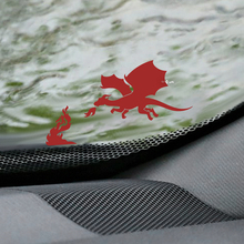 Dragon Flame Windshield Easter Egg Corner Decal - Custom Vinyl Graphic 2