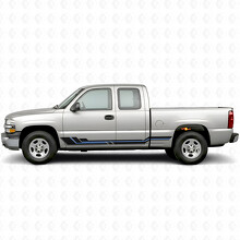 Parallel Accent Door & Rocker Panel Vinyl Stripes for Chevrolet Silverado 1500 GMT800 1999-2007_3