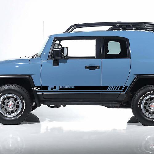 FJ Logo Side Door Stripes Vinyl Decals Stickers Graphics Kit 2 For Toyota FJ Cruiser 