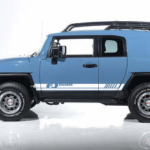 FJ Logo Side Door Stripes Vinyl Decals Stickers Graphics Kit 2 For Toyota FJ Cruiser  2