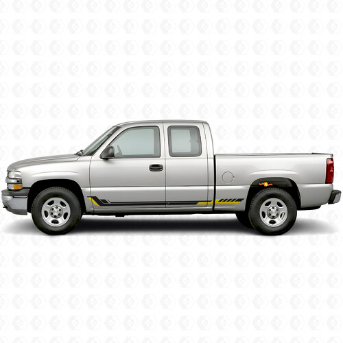 Racing Line Door & Rocker Panel Vinyl Stripes for Chevrolet Silverado 1500 GMT800 1999-2007