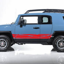 Toyota FJ Cruiser Splash Side Door Stripes Decals Stickers Graphics - Custom Vinyl Kit 2
