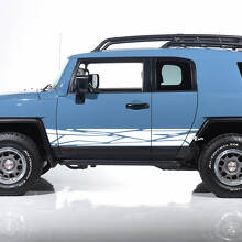 Toyota FJ Cruiser Splash Side Door Stripes Decals Stickers Graphics - Custom Vinyl Kit 3
