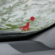Wolf and Moon Windshield Easter Egg Corner Decal - Custom Vinyl Graphic 2