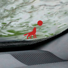 Wolf and Moon Windshield Easter Egg Corner Vinyl Decal Graphic 2