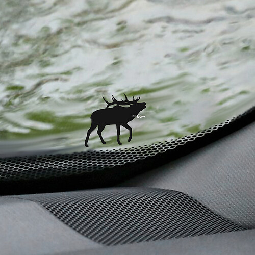 Moose Deer Windshield Easter Egg Corner Decal - Custom Vinyl Graphic