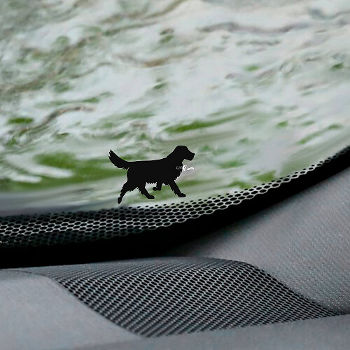 Dog Labrador Retriever Windshield Easter Egg Corner Vinyl Decal Graphic