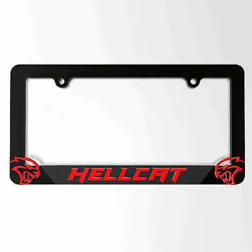 Hellcat Logo License Plate Covers Frames Vehicle Decor fit to Dodge