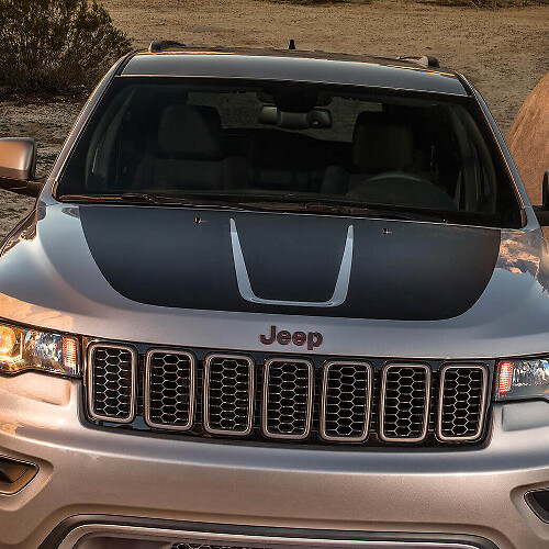 Blackout Hood Graphics Vinyl Wrap Decal for Jeep Grand Cherokee Trackhawk