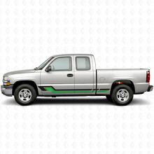Retro Parallel Door & Rocker Panel Vinyl Stripes for Chevrolet Silverado 1500 GMT800 1999-2007_3