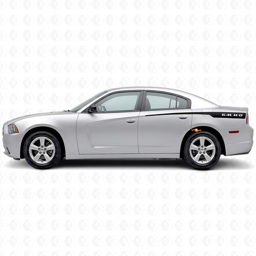 6.4L H/O Stripes Side Vinyl Decal Sticker for Dodge Charger 2011-2014