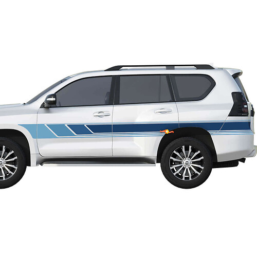 Old school Retro Vintage Lexus GX or Toyota Land Cruiser graphics doors Stripe vinyl decals stickers kit
