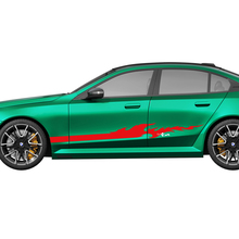 Side Stripes Flame Racing Decal Kit for BMW 5 Series G60 M5 G90 - SupDec Graphix Vinyl Stickers 2