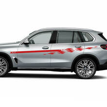 Accent Racing Checkered Stripes Decal Kit for BMW X5 G05 2