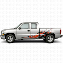Distressed Splash Door & Bedside Vinyl Stripes for Chevrolet Silverado 1500 GMT800 1999-2007_2