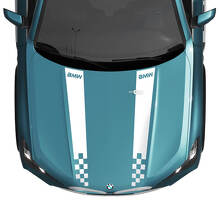 BMW X5 G05 Hood Checkered Stripe Decal - Vinyl M Performance 2 2
