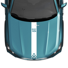BMW X5 G05 Hood Checkered Stripe Decal - Vinyl M Performance 3 2