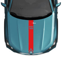 BMW X5 G05 Hood Checkered Stripe Decal - Vinyl M Performance 3 3