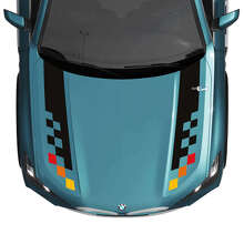  M Performance Hood Checkered Stripes Vinyl Decal For BMW X5 G05_2