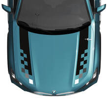 BMW X5 G05 Hood Checkered Stripe Decal - Vinyl M Performance 4 3