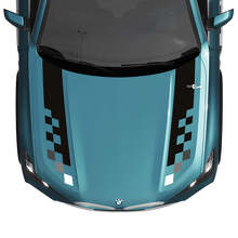 BMW X5 G05 Hood Checkered Stripes Decal - Vinyl M Performance 2 3
