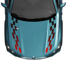 BMW X5 G05 Hood Checkered Gradient Stripe Decal - Vinyl M Performance 2