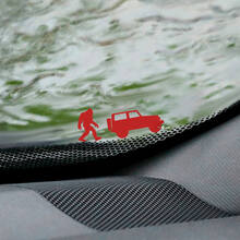Yeti Bigfoot Jeep Wrangler Windshield Easter Egg Corner Decal - Custom Vinyl Graphic 2