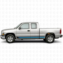 Vintage Band Door & Rocker Panel Vinyl Stripes for Chevrolet Silverado 1500 GMT800 1999-2007_2