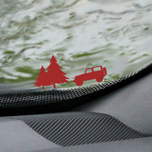 Trees Jeep Wrangler Windshield Easter Egg Corner Decal - Custom Vinyl Graphic 2