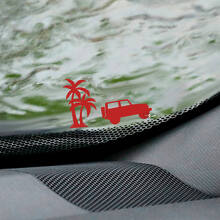 Palm Trees Windshield Corner Easter Egg Vinyl Decal Set for Jeep Wrangler_2