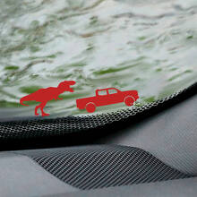 T-Rex Toyota Tacoma Windshield Easter Egg Corner Decal - Custom Vinyl Graphic 2