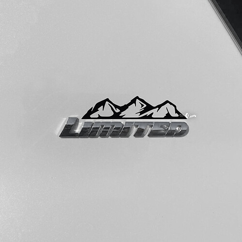 Mountains Decal Sticker Over Toyota 4Runner Limited Badge 1