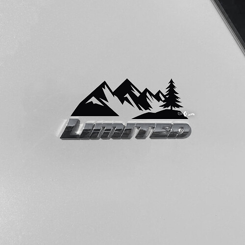 Mountains Limited Badge Area Vinyl Decal for Toyota 4Runner _1