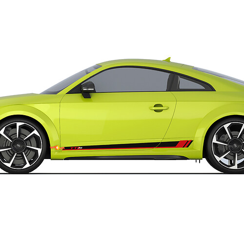 Racing Style Stripes Side Vinyl Decal Sticker for Audi TT