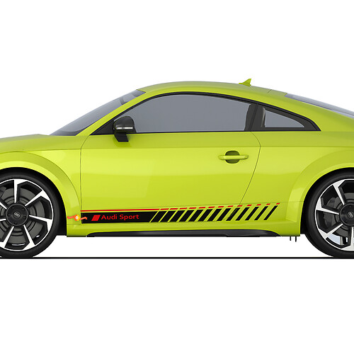 Audi TT Sport Racing Strobe Side Door Stripes Decal Logo Stickers
