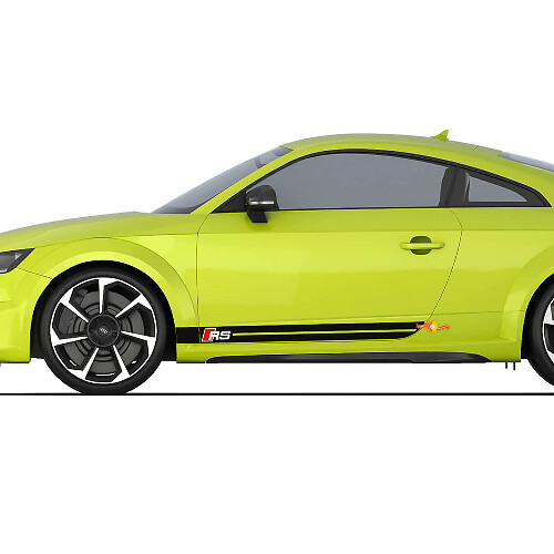 Audi TT RS Sport Racing Strobe Side Door Stripes Decal Logo Stickers