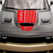 Custom Honeycomb Style Hood Vinyl Decal for Dodge Challenger or Charger_2
