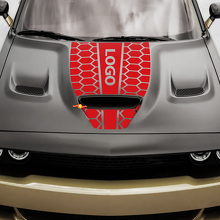 Custom Honeycomb Style Hood Stripes Vinyl Decal for Dodge Challenger or Charger_4