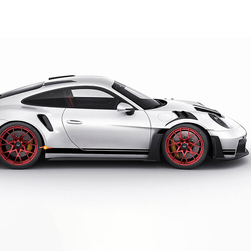 Racing Stripes Rocker Panel Front Bumper Vinyl Decal Sticker for Porsche 911_1