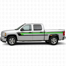 Retro Upper Beltline Door & Bedside Vinyl Stripes for Chevrolet Silverado 1500 GMT900 2007-2013_3