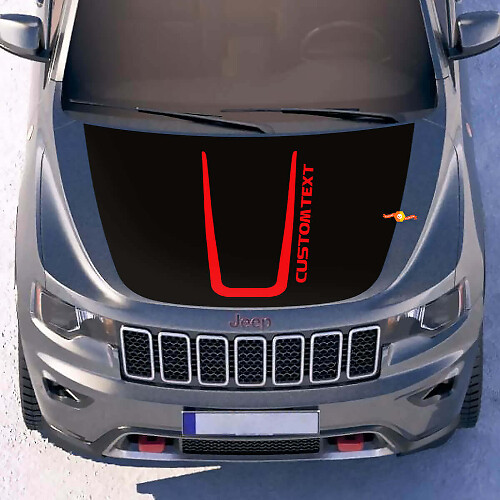 Trailhawk Hood Graphics Vinyl Decal for Jeep Cherokee Trailhawk