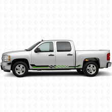 Checkered Racing Door & Rocker Panel Vinyl Stripes for Chevrolet Silverado 1500 GMT900 2007-2013_4