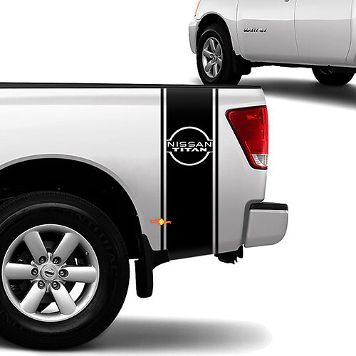 Bed Side Nissan Titan Stripes Vinyl Stickers Decals Graphics