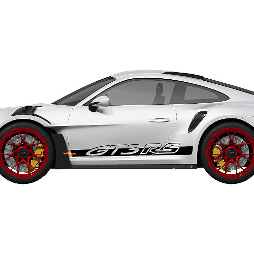 Branded Stripes Rocker Panel Vinyl Decal Sticker for Porsche 911
